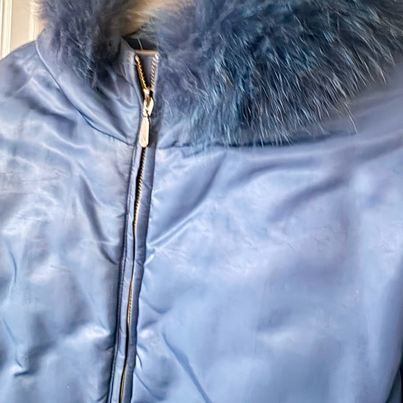 1 Madison Blue Down Jacket with Fur Trim - Picture 3 of 8